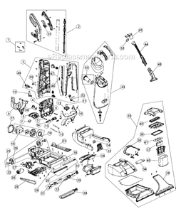 Page A Diagram and Parts List for MCE7350  Dirt Devil Carpet Cleaner